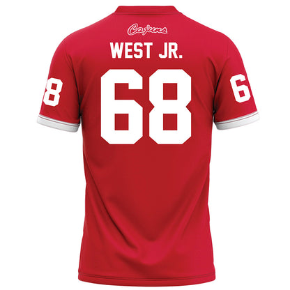 Louisiana - NCAA Football : Fitzgerald West Jr. - Red Football Jersey-1