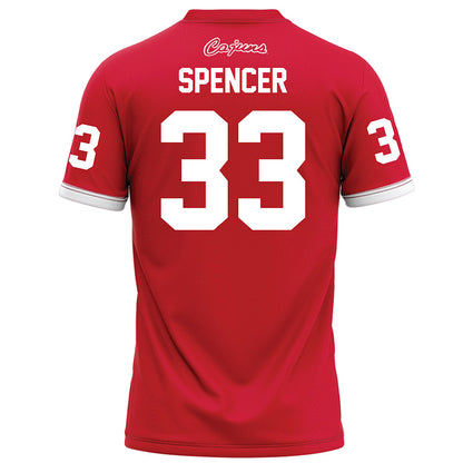 Louisiana - NCAA Football : AJ Spencer - Red Football Jersey-1