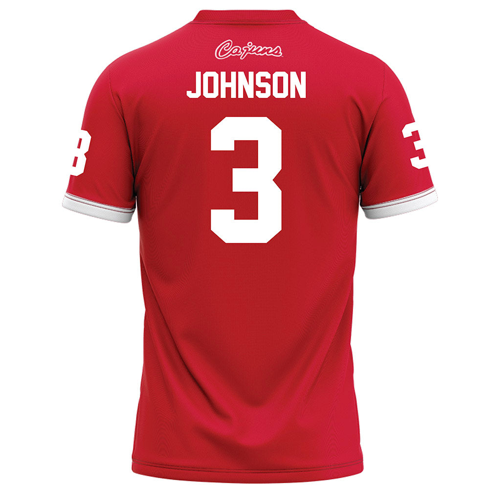 Louisiana - NCAA Football : Micah Johnson - Red Football Jersey-1