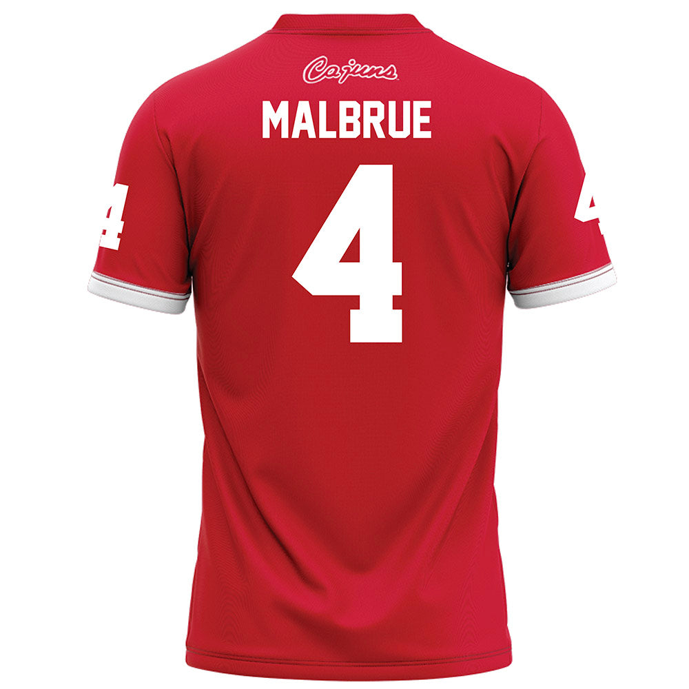 Louisiana - NCAA Football : Princeton Malbrue - Red Football Jersey-1