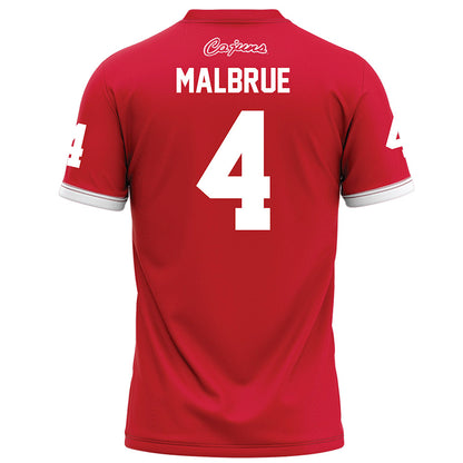 Louisiana - NCAA Football : Princeton Malbrue - Red Football Jersey-1