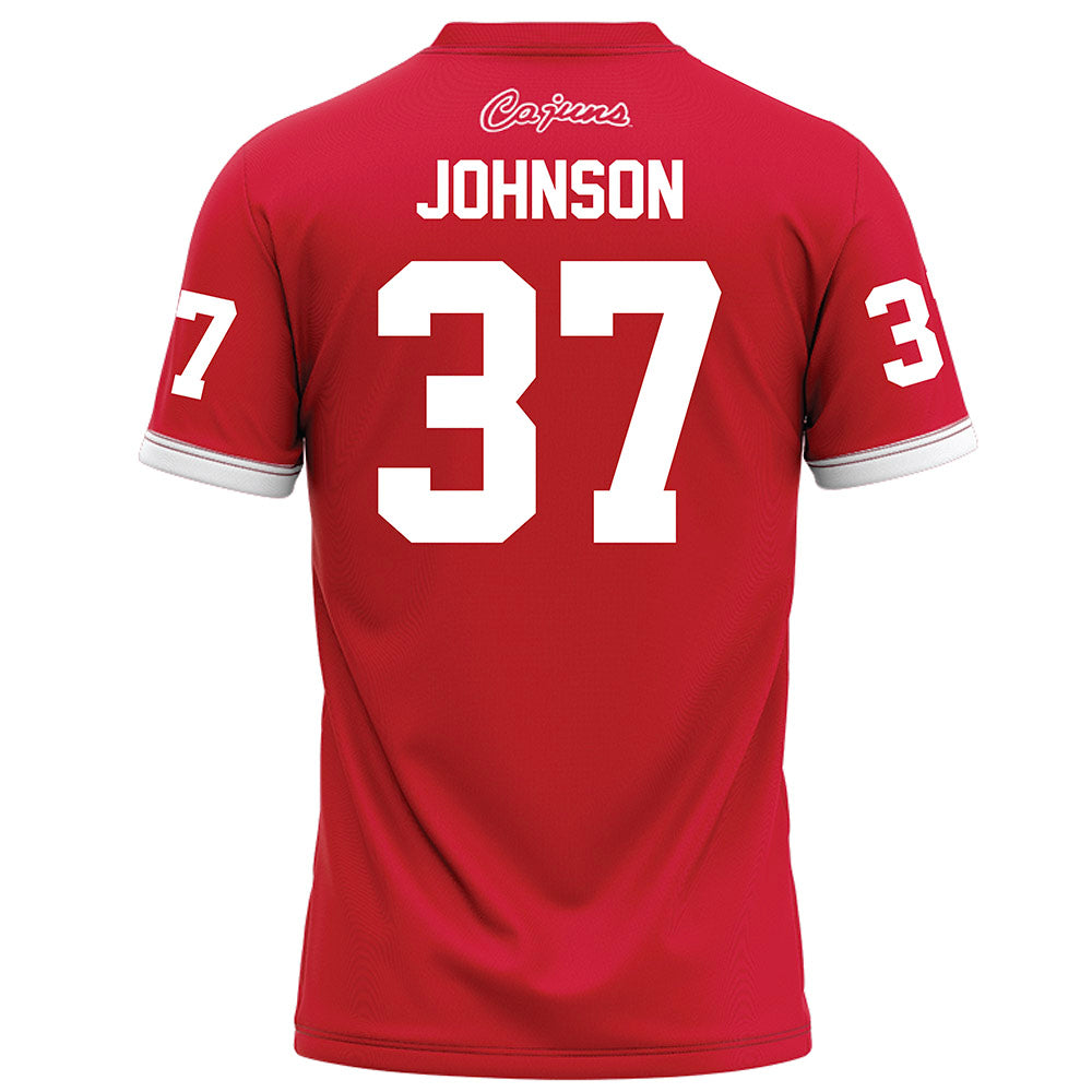 Louisiana - NCAA Football : Micah Johnson - Red Football Jersey-1