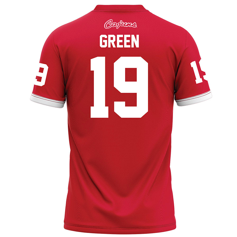 Louisiana - NCAA Football : Luke Green - Red Football Jersey-1
