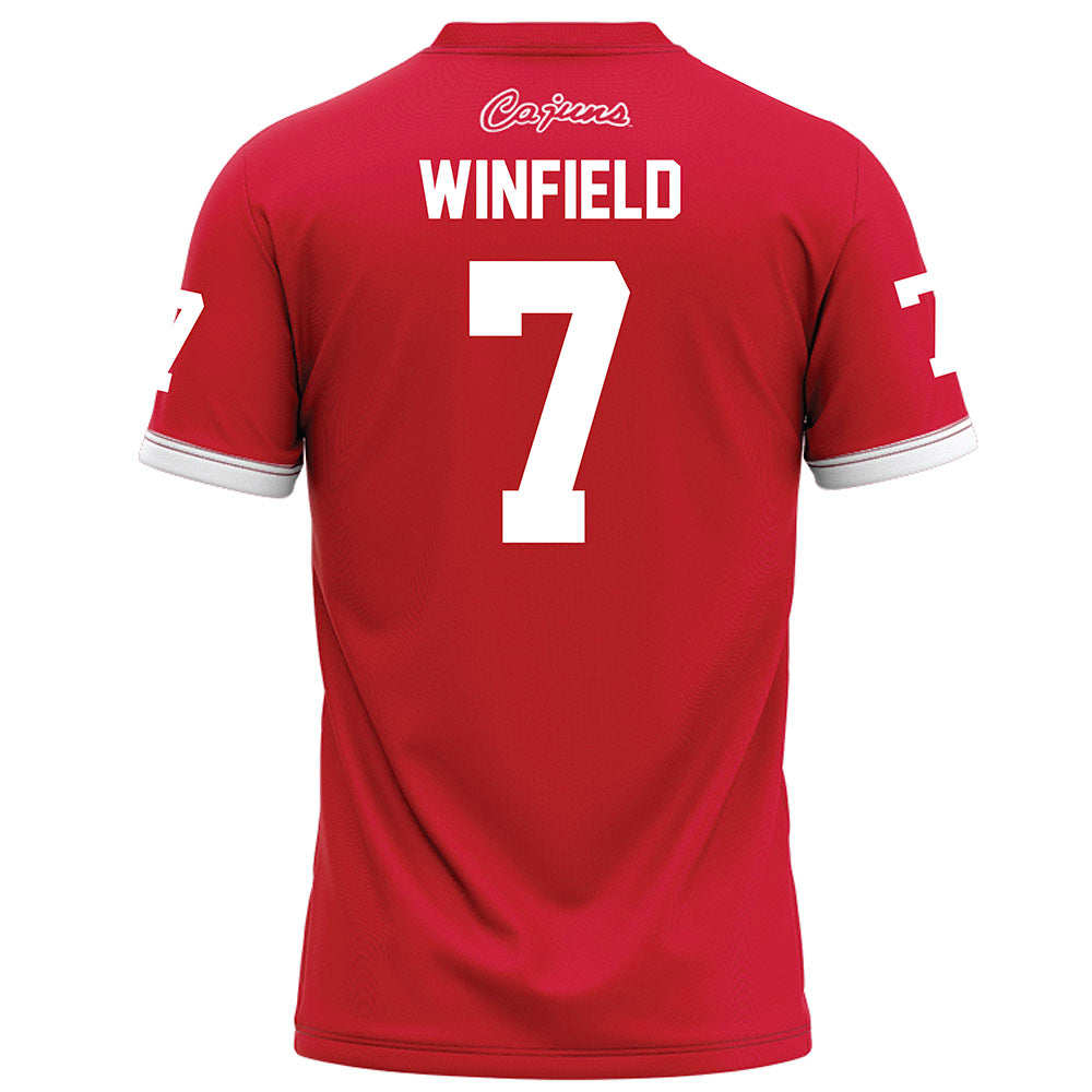 Louisiana - NCAA Football : Lunch Winfield - Red Football Jersey-1