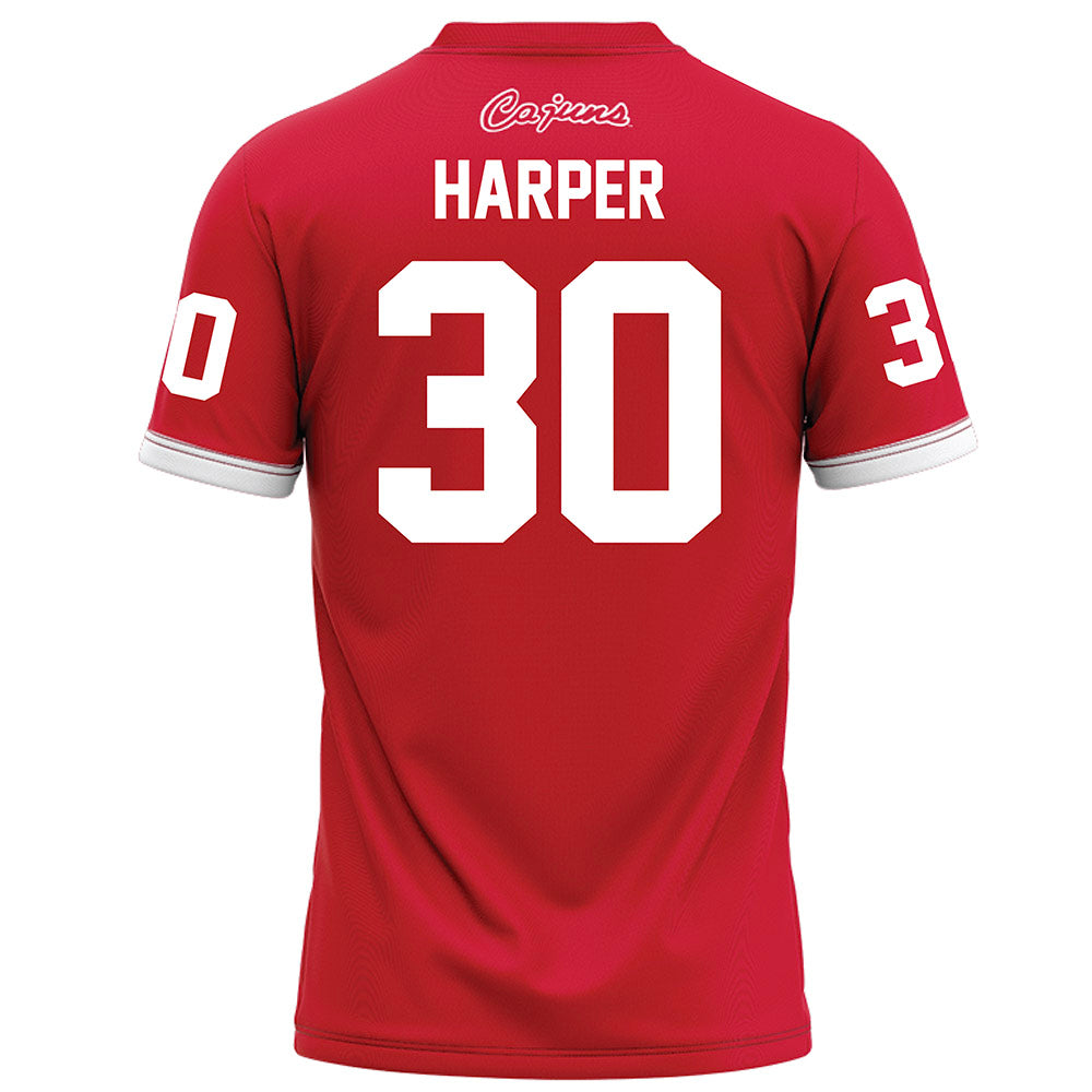 Louisiana - NCAA Football : Julius Harper - Red Football Jersey-1