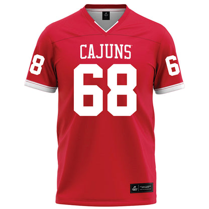 Louisiana - NCAA Football : Fitzgerald West Jr. - Red Football Jersey-0