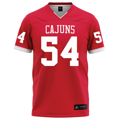 Louisiana - NCAA Football : Carson Kraft - Red Football Jersey-0