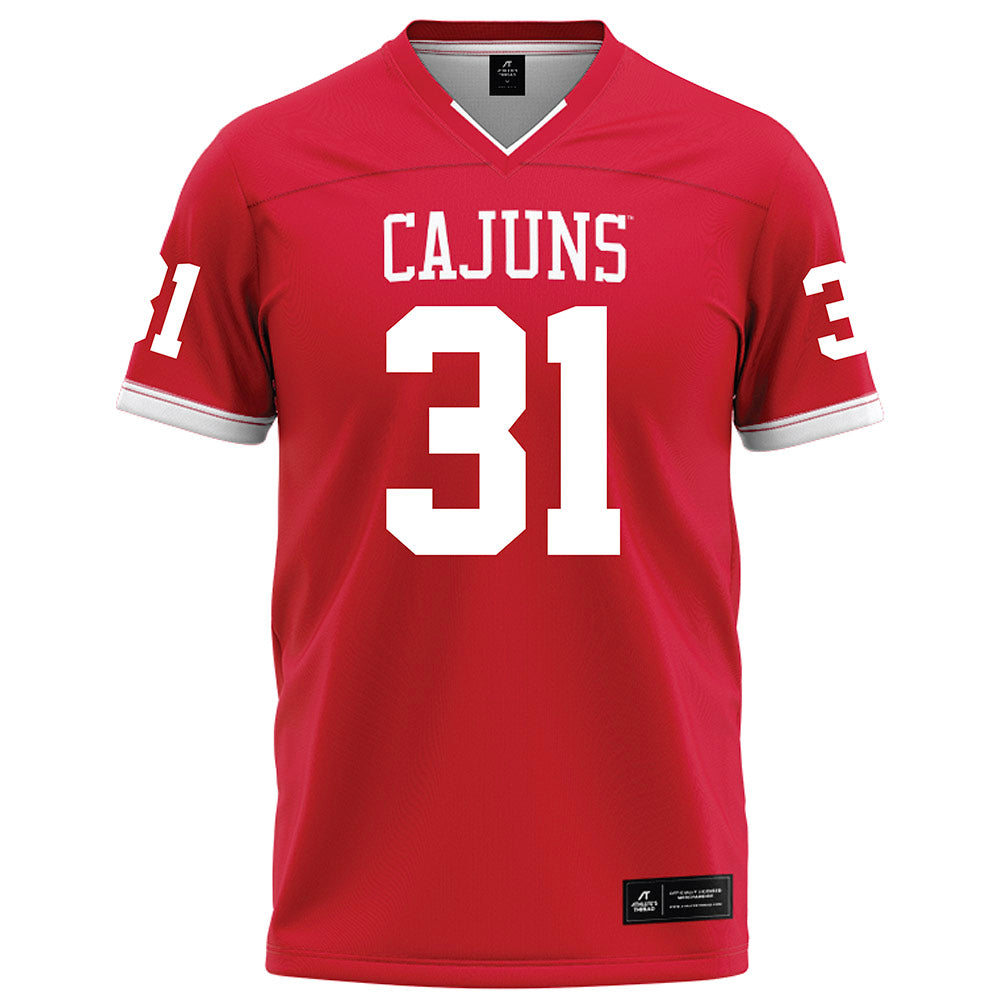 Louisiana - NCAA Football : Ty Dominique - Red Football Jersey-0