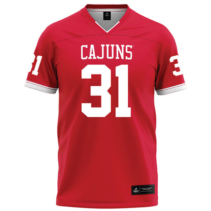 Louisiana - NCAA Football : Ty Dominique - Red Football Jersey-0
