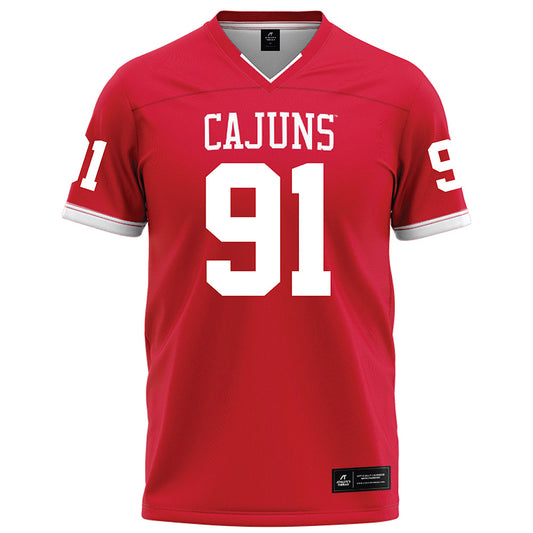 Louisiana - NCAA Football : Jordan Pinnock - Red Football Jersey-0