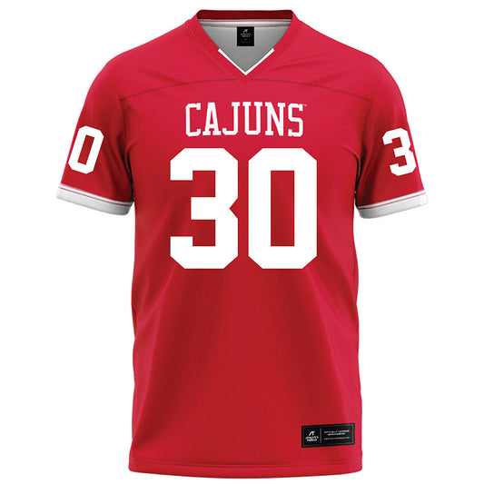 Louisiana - NCAA Football : Ethan Veal - Red Football Jersey-0