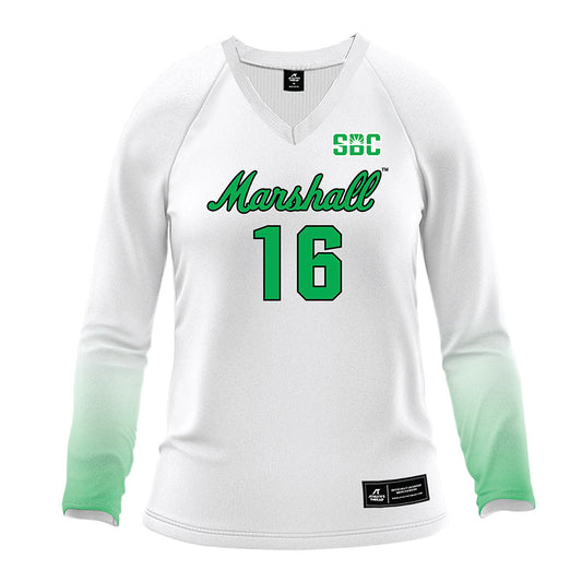 Marshall - NCAA Women's Volleyball : Marae Reilly - White Volleyball Jersey-0