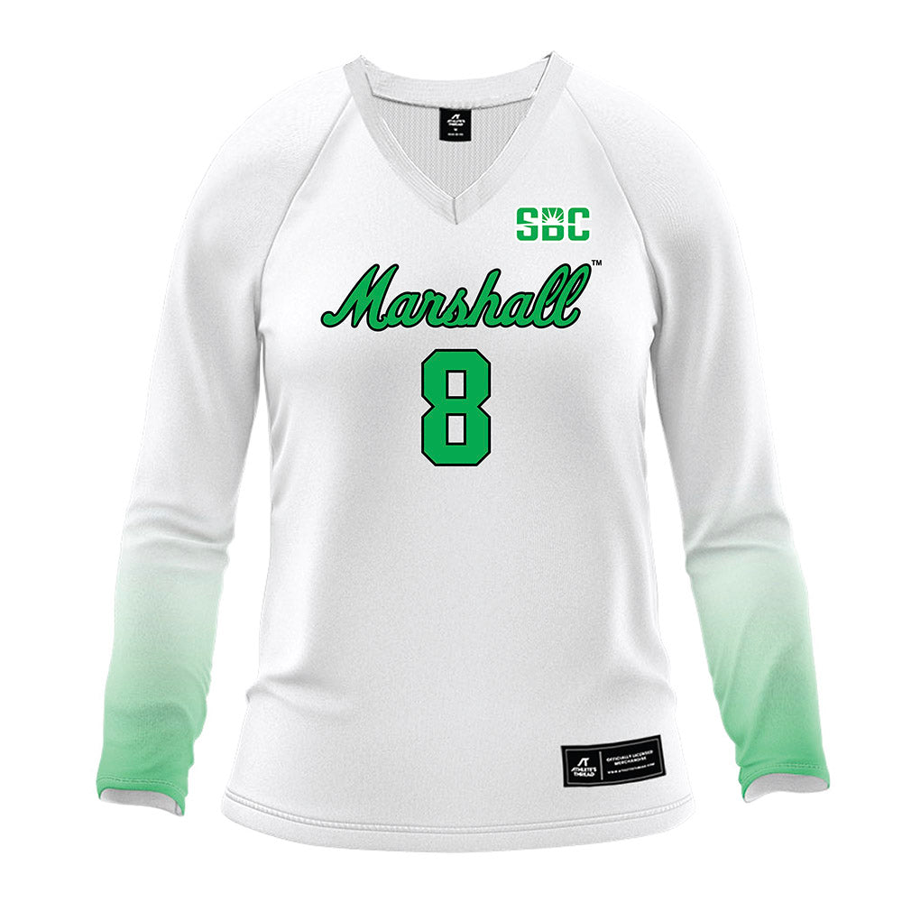 Marshall - NCAA Women's Volleyball : Maci Gerboth - White Volleyball Jersey-0