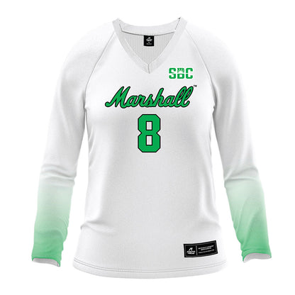 Marshall - NCAA Women's Volleyball : Maci Gerboth - White Volleyball Jersey-0