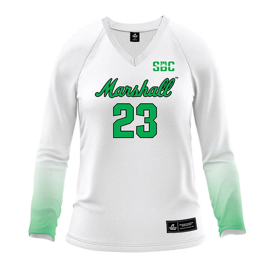 Marshall - NCAA Women's Volleyball : Kahealani Carvalho - White Volleyball Jersey-0