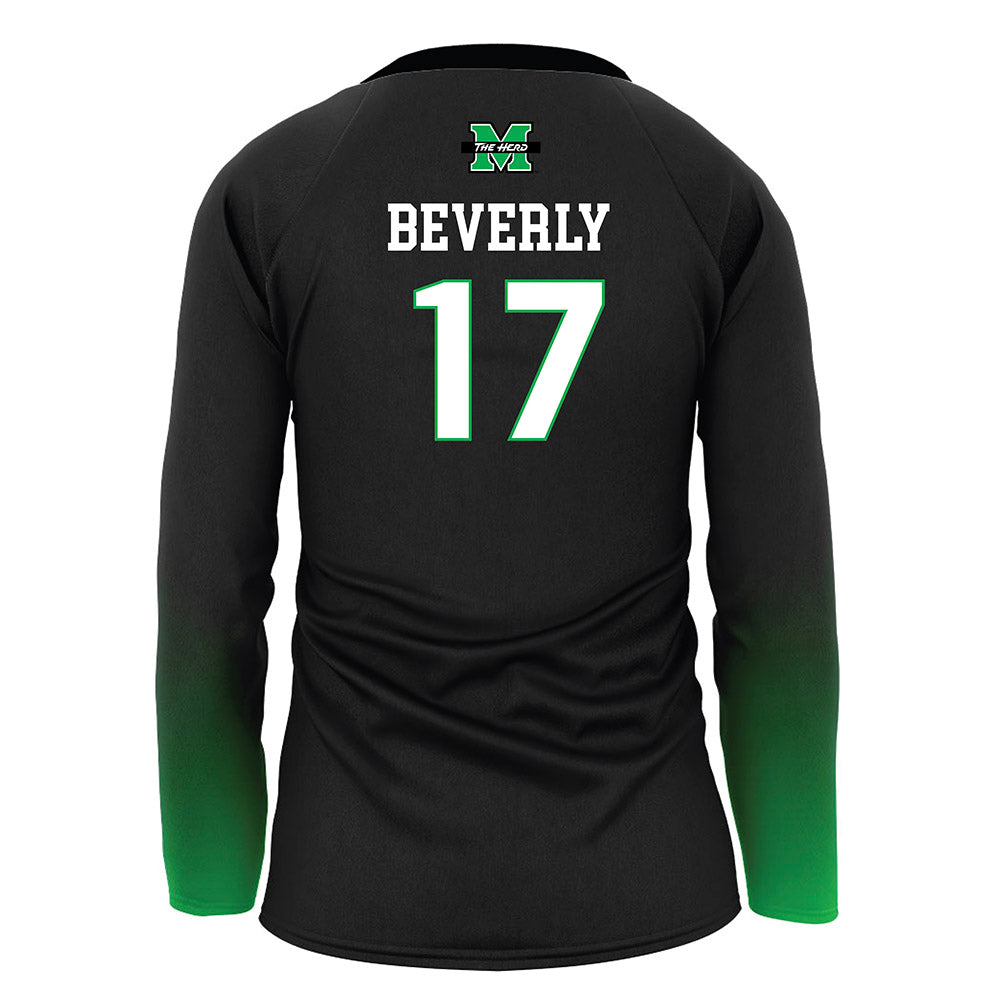 Marshall - NCAA Women's Volleyball : Lia Beverly - Black Volleyball Jersey-1
