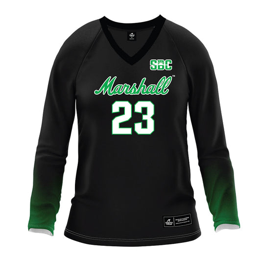 Marshall - NCAA Women's Volleyball : Kahealani Carvalho - Black Volleyball Jersey-0