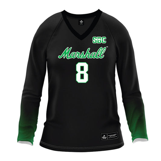 Marshall - NCAA Women's Volleyball : Morgan Caba - Black Volleyball Jersey-0