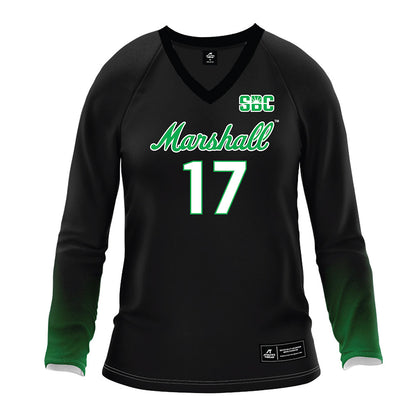 Marshall - NCAA Women's Volleyball : Lia Beverly - Black Volleyball Jersey-0