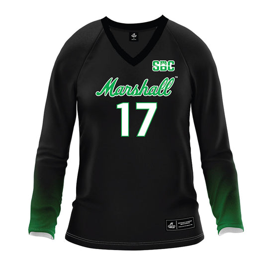 Marshall - NCAA Women's Volleyball : Lia Beverly - Black Volleyball Jersey-0