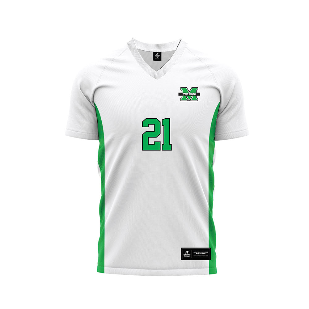 Marshall - NCAA Women's Soccer : Delfina Lombardi - White Soccer Jersey-0