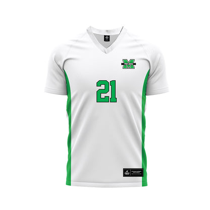 Marshall - NCAA Women's Soccer : Delfina Lombardi - White Soccer Jersey-0