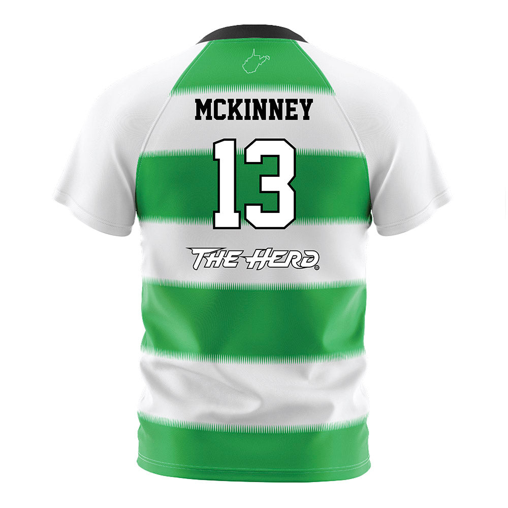 Marshall - NCAA Women's Soccer : Rylie McKinney - Green Stripes Soccer Jersey-1