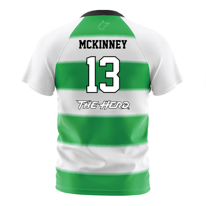 Marshall - NCAA Women's Soccer : Rylie McKinney - Green Stripes Soccer Jersey-1