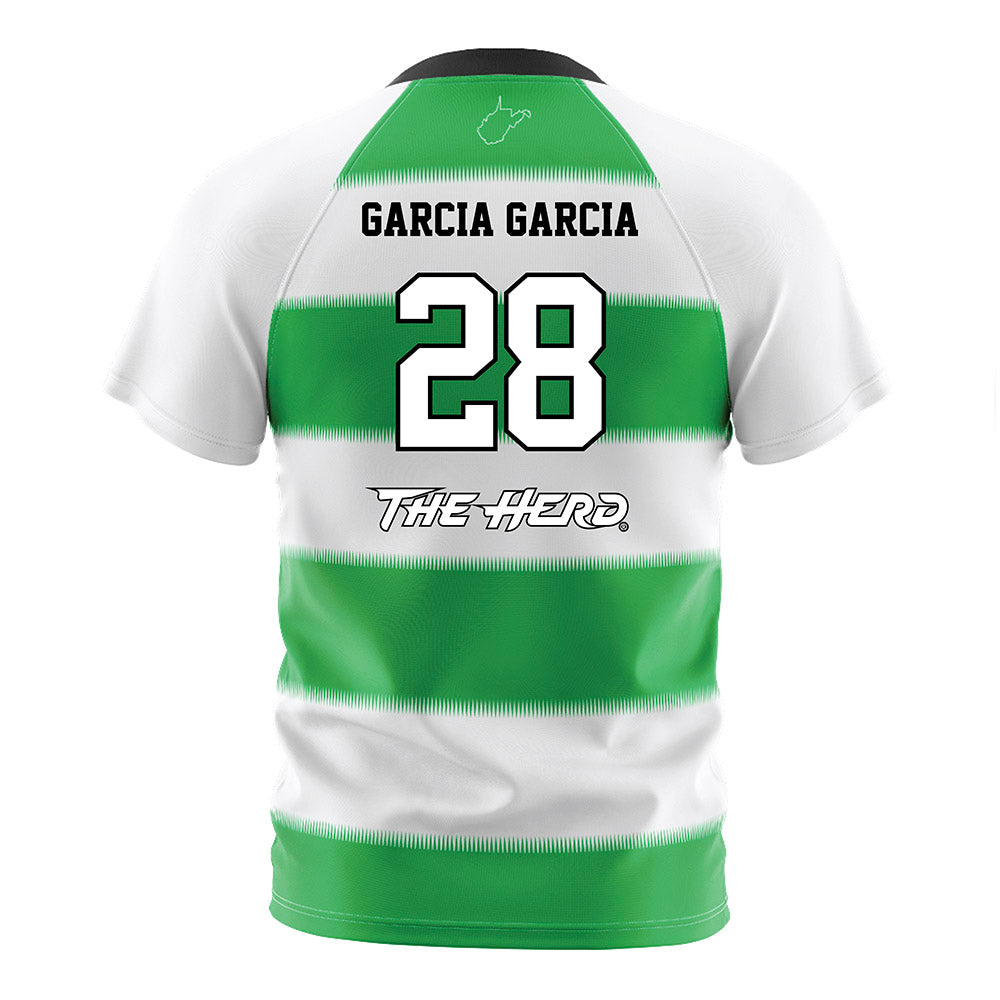 Marshall - NCAA Women's Soccer : marta garcia garcia - Green Stripes Soccer Jersey-1