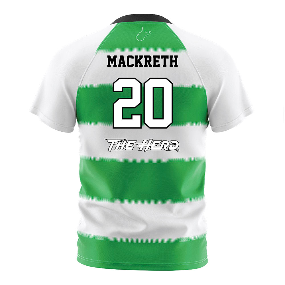 Marshall - NCAA Women's Soccer : Mackenzie Mackreth - Green Stripes Soccer Jersey-1