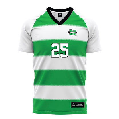 Marshall - NCAA Women's Soccer : Madison Townes - Green Stripes Soccer Jersey-0