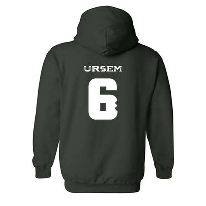 Hawaii - NCAA Women's Volleyball : Marnie Ursem - Replica Shersey Hooded Sweatshirt-1