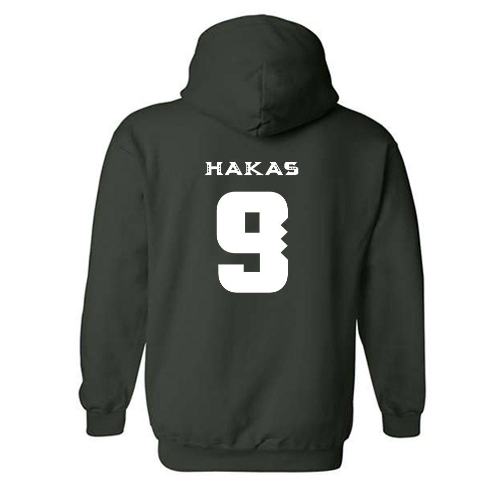 Hawaii - NCAA Women's Volleyball : Tali Hakas - Replica Shersey Hooded Sweatshirt-1