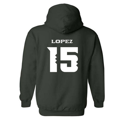 Hawaii - NCAA Women's Volleyball : Leilani Lopez - Replica Shersey Hooded Sweatshirt-1