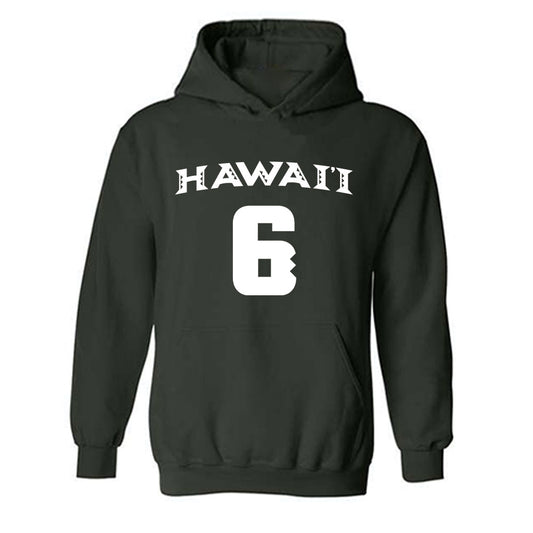 Hawaii - NCAA Women's Volleyball : Marnie Ursem - Replica Shersey Hooded Sweatshirt-0