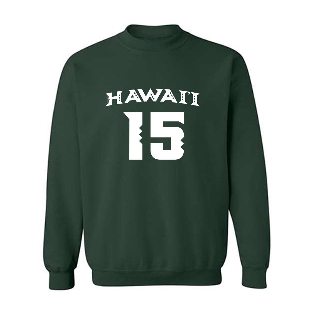 Hawaii - NCAA Women's Volleyball : Leilani Lopez - Replica Shersey Crewneck Sweatshirt-0