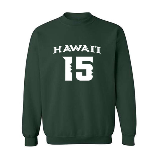 Hawaii - NCAA Women's Volleyball : Leilani Lopez - Replica Shersey Crewneck Sweatshirt-0