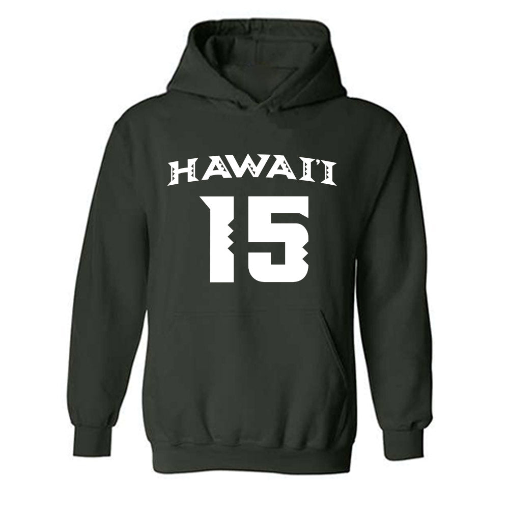 Hawaii - NCAA Women's Volleyball : Leilani Lopez - Replica Shersey Hooded Sweatshirt-0