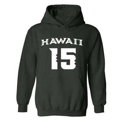 Hawaii - NCAA Women's Volleyball : Leilani Lopez - Replica Shersey Hooded Sweatshirt-0