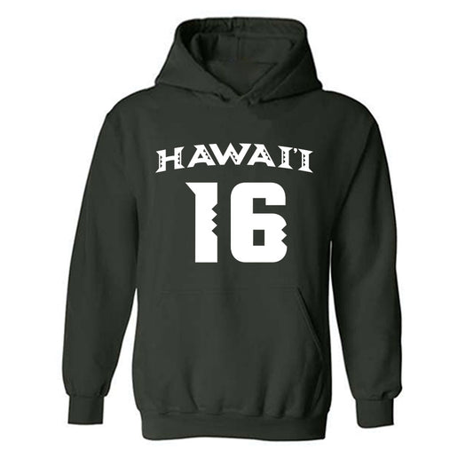 Hawaii - NCAA Women's Volleyball : Cameron Holcomb - Replica Shersey Hooded Sweatshirt-0