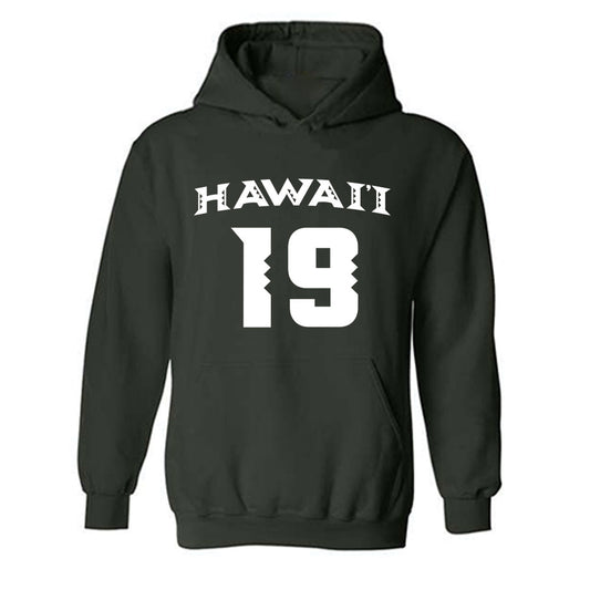 Hawaii - NCAA Women's Volleyball : Rachel Purser - Replica Shersey Hooded Sweatshirt-0
