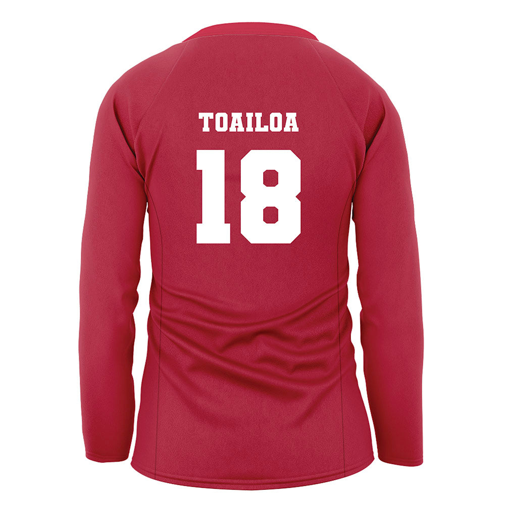 Alabama - NCAA Women's Volleyball : Leilia Toailoa - Crimson Volleyball Jersey-3