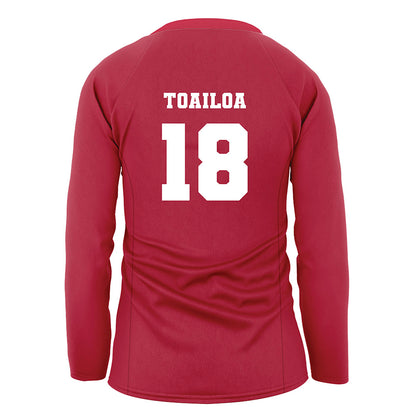 Alabama - NCAA Women's Volleyball : Leilia Toailoa - Crimson Volleyball Jersey-3