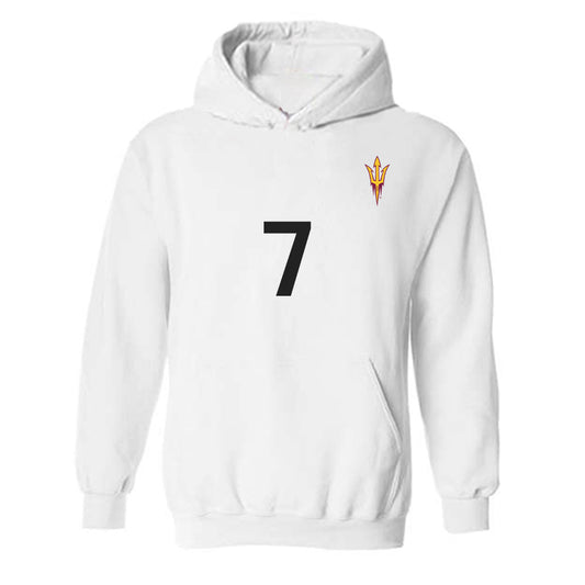 Arizona State - NCAA Women's Soccer : Tatum Thomason - Replica Shersey Hooded Sweatshirt-0