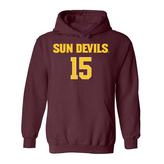 Arizona State - NCAA Women's Volleyball : Faith Frame - Replica Shersey Hooded Sweatshirt-0