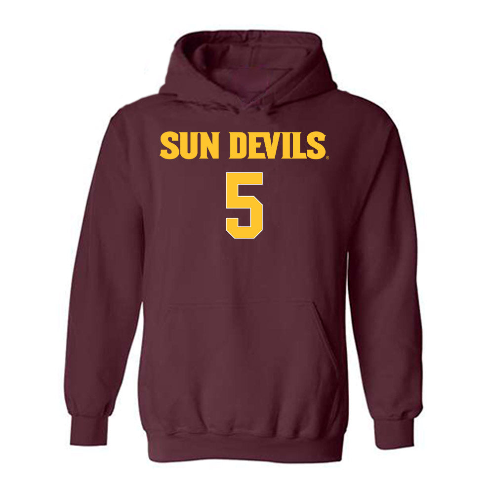 Arizona State - NCAA Women's Volleyball : Aniya Clinton - Replica Shersey Hooded Sweatshirt-0