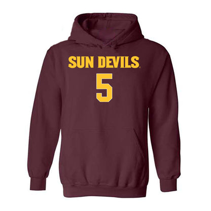 Arizona State - NCAA Women's Volleyball : Aniya Clinton - Replica Shersey Hooded Sweatshirt-0