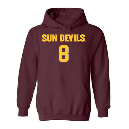 Arizona State - NCAA Women's Volleyball : Elle Mottola - Replica Shersey Hooded Sweatshirt-0