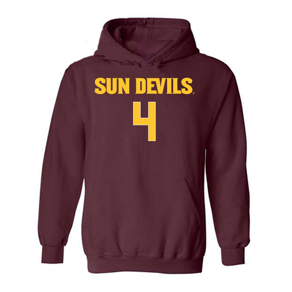 Arizona State - NCAA Women's Volleyball : Ella Lewis - Replica Shersey Hooded Sweatshirt-0