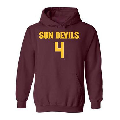 Arizona State - NCAA Women's Volleyball : Ella Lewis - Replica Shersey Hooded Sweatshirt-0